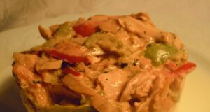 Poulet aux poivrons crémeux