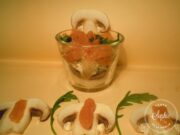 Verrines saumon champignon