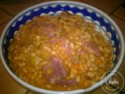 Palette de porc de plein air demi-sel aux haricots lingots