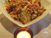 Salade composée aux amandes et sésames grillés