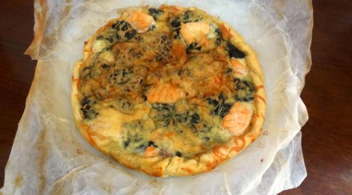 Quiche aux orties et au saumon 