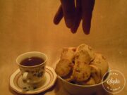 Biscuits au gingembre confit et aux noix