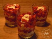 Verrines de fraises au fromage frais