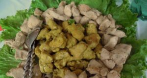 Bouchées de poulet nature et au curry