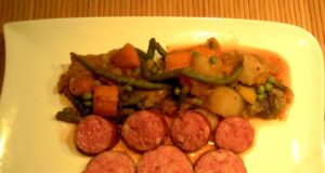 Ragoût de légumes aux saucisses fumées