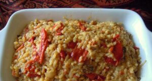 Risotto au porc de plein air et au poivron