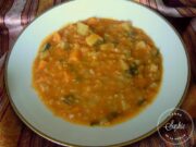 Soupe de légumes et lentilles corail