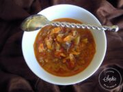 Soupe de queue de boeuf aux poivrons