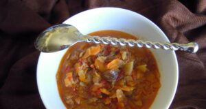 Soupe de queue de boeuf aux poivrons