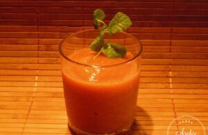 Smoothie à la pêche et au thé noir de Chine