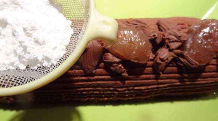 Bûche de Noël aux marrons sans gluten 16