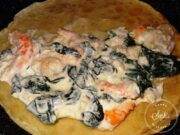 Limande à la crème, crevettes et épinards