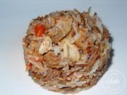 Rouelle de porc de plein air et riz sautés au paprika
