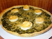 Quiche d’épinards en nid de chèvre