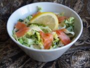 Salade et pâtes au saumon