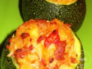 Courgettes farcies au Bayonne