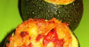 Courgettes farcies au Bayonne