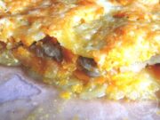 Gratin de patates douces et saucisses