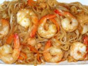 Nouilles de riz sautées aux crevettes