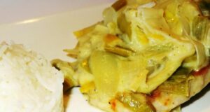 Escalopes à la crème de poireau