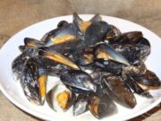 Moules crème oignon