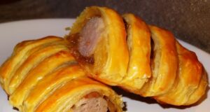 Boudin blanc au confit d’oignons au porto en croûte