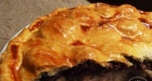 Tourte de boudin noir aux marrons