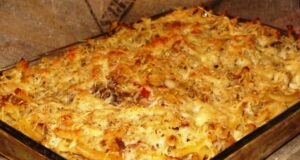 Gratin de macaronis à l’agneau bio