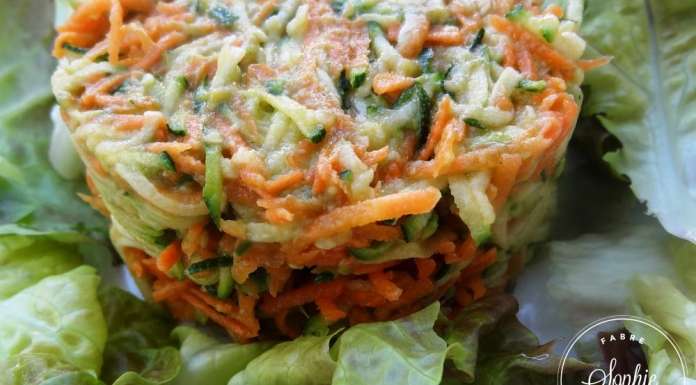 Salade carottes courgettes sauce avocat