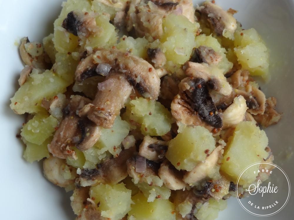 Salade De Pommes De Terre Tiede Aux Champignons Crus