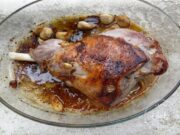 Gigot d’agneau de lait au four
