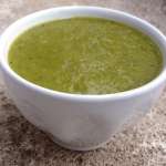 Potage de courgettes et pois cassés