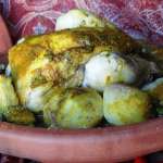 Tajine de poulet aux légumes et pois