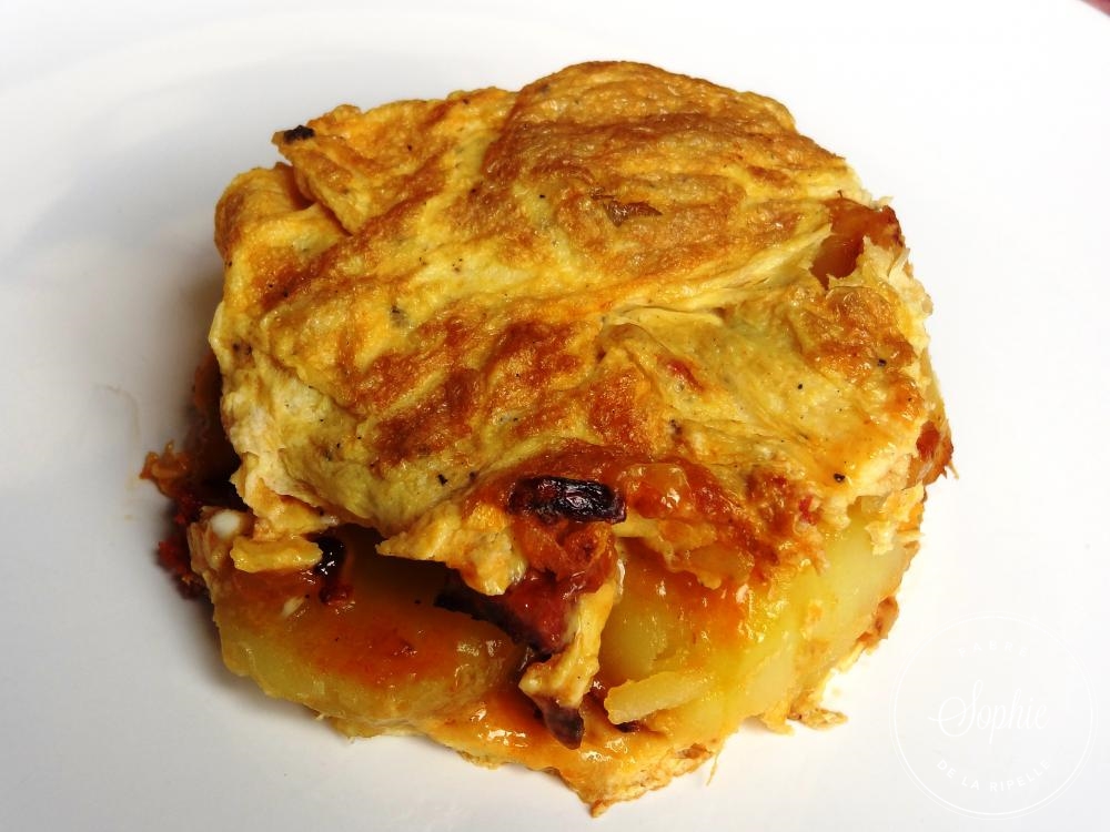 Omelette Aux Pommes De Terre Oignon Et Chorizo