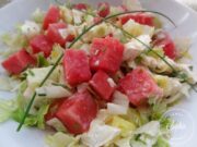 Salade de pastèque au chèvre