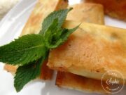 Croustillants de courgette, chèvre et menthe