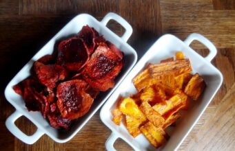 Chips de carottes et de betteraves