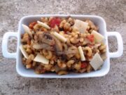 Pâtes expresses viande, champignons, tomates