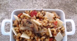 Pâtes expresses viande, champignons, tomates