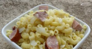 Coquillettes au bleu et saucisse (express)
