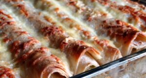 Durums gratinés au poulet et oignons