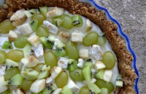 Tarte verte au nougat (sans cuisson)
