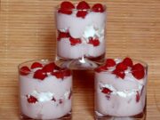 Trifle de fromage frais aux framboises