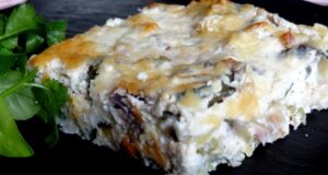 Gratin de courgette et poireau