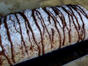 Bûche d’arachides aux chocolat et caramel (sans gluten)