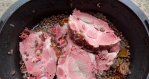 Petit salé aux lentilles en cuisson douce