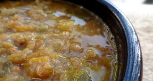 Soupe aux lentilles et betterave