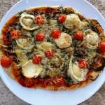 Pizza à la roquette et au chèvre