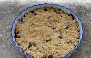 Crumble de pommes au dulce de leche