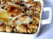 Crumble pommes, ananas, amandes